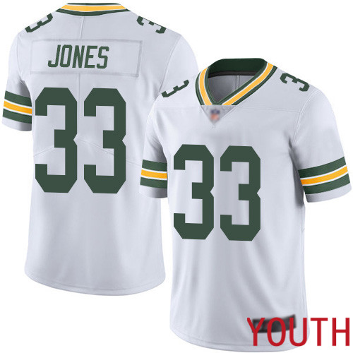 Green Bay Packers Limited White Youth 33 Jones Aaron Road Jersey Nike NFL Vapor Untouchable
